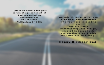 Birthday Card - Philippians 3:14 (Men)