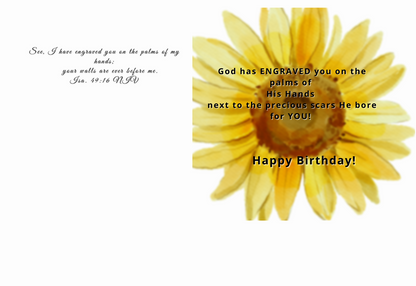 Birthday Card - Isaiah 49:16 (Women)