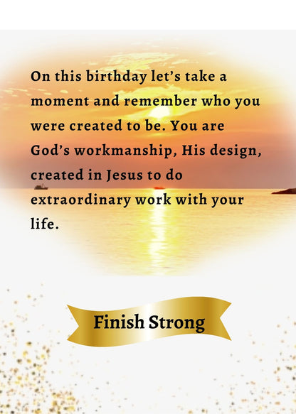 Birthday Card - Philippians 3:14 (Men) 2