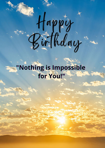 Birthday Card - Philippians 3:14 (Men) 2