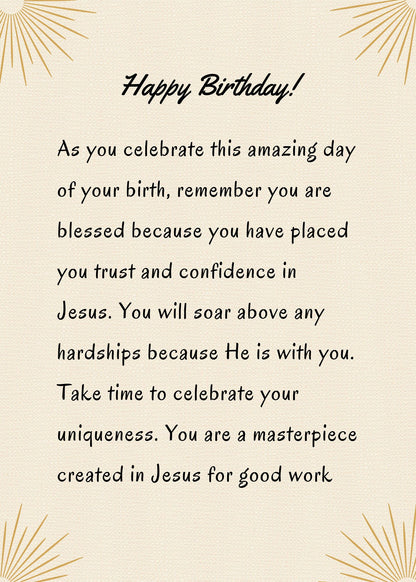 Birthday Card - Ephesians 2:10 (Men)